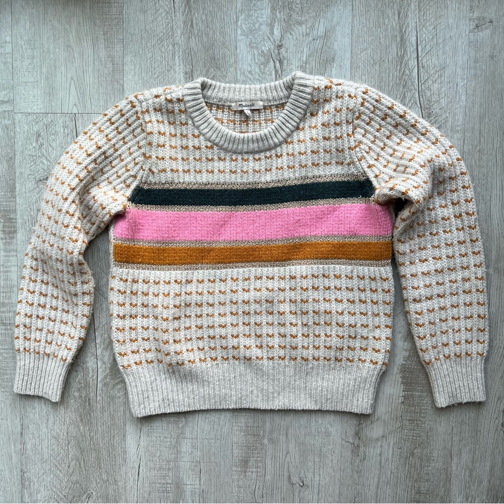 Madewell Striped Barfield Sweater